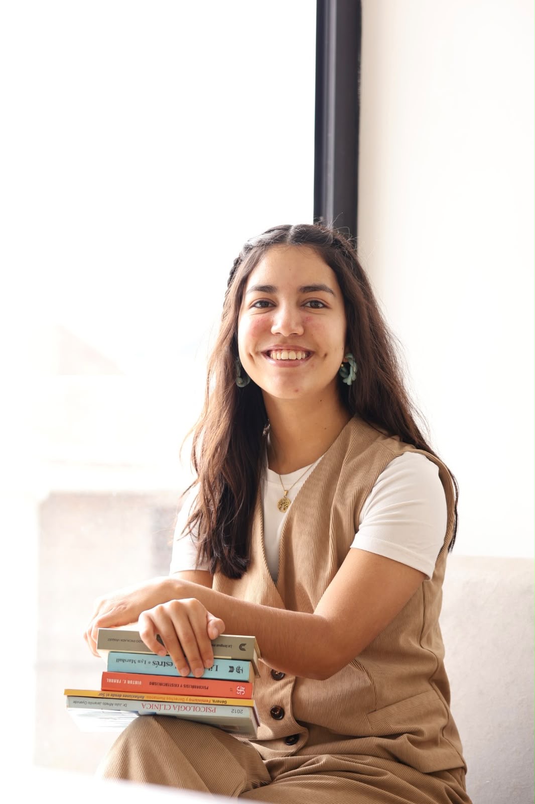 Ana María Reyes in a reading space